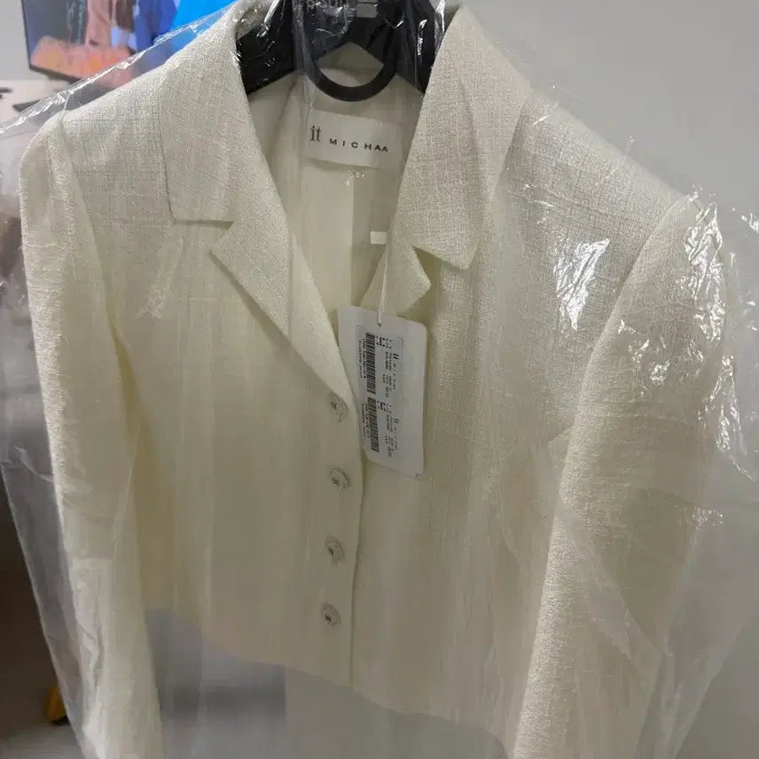 [BUNJANG] It MICHAA Tweed Set Ivory (Size 66) / (새제품)잇미샤 트위드 세트