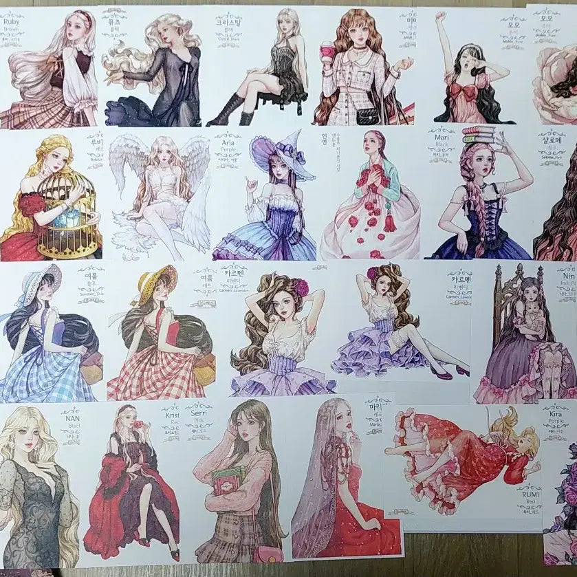 [BUNJANG] Hwarashop Character Stickers Pack (200 KRW/sheet) / 화라상점 인물인스 장당200원에 판매해요