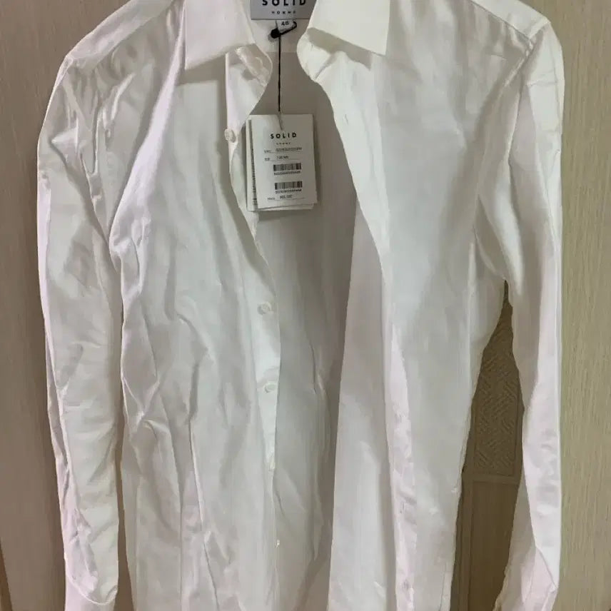 [BUNJANG] Solid Homme White Shirt / 솔리드옴므 화이트 셔츠