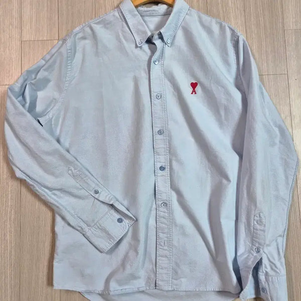 [BUNJANG] AMI Amiheart Logo Oxford Shirt / 아미 하트 로고 옥스포드 셔츠 아미핏 40