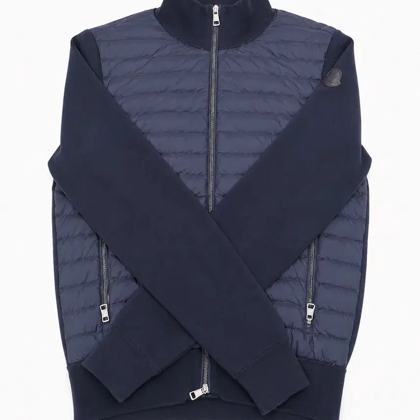[BUNJANG] Moncler Black Wappen Knit Padded Jacket / 몽클레어 블랙 와펜 니트 패딩