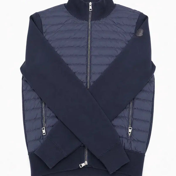 [BUNJANG] Moncler Black Wappen Knit Padded Jacket / 몽클레어 블랙 와펜 니트 패딩