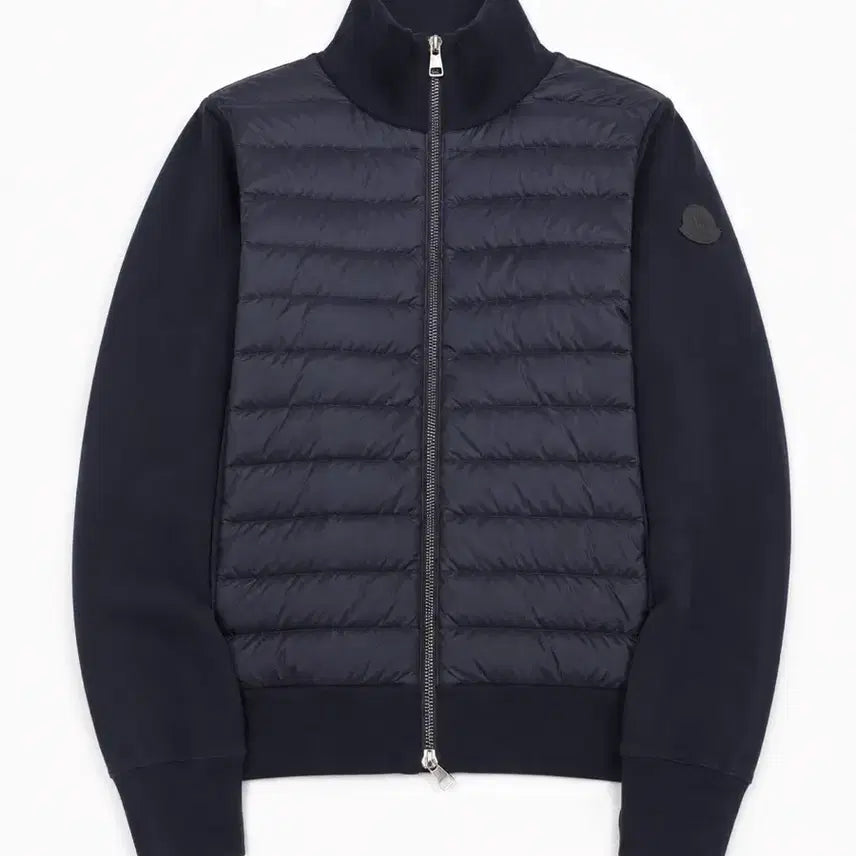 [BUNJANG] Moncler Black Logo Knit Padded Jacket / 몽클레어 블략 와펜 니트 패딩