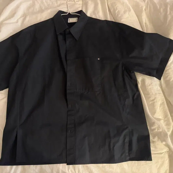 [BUNJANG] Wooyoungmi SS24 Black Logo Short Shirt / 50)24ss 우영미 백로고 숏셔츠 블랙