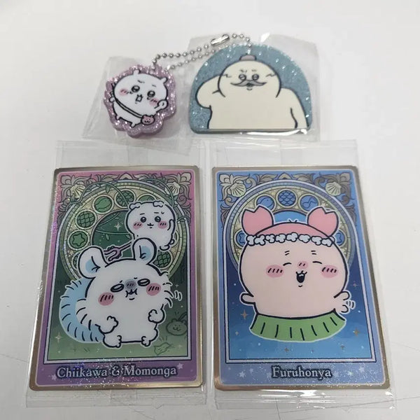 [BUNJANG] Chiikawa Momonga Furihonya Keychain & Wafer Card Bundle Set / 치이카와 모몽가 후리호냐 키링 웨하스 카드 일괄