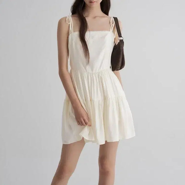 [BUNJANG] 8 Seconds Sleeveless Mini Balloon Dress / 에잇세컨즈 민소매 끈 미니 벌룬원피스 새제품 S
