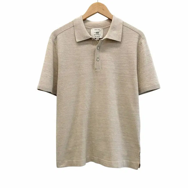 [BUNJANG] Henry Cotton Knit Short Sleeve Top Beige XL / 헨리코튼 니트 반팔 베이지 (XL)