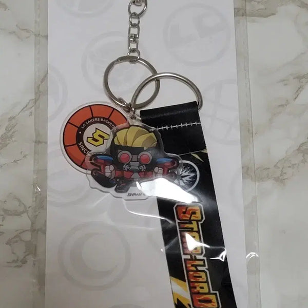 [BUNJANG] KBL x Marvel Star-Lord Collaboration Acrylic Strap Keychain / 새상품) KBL & 마블 스타로드 콜라보 아크릴 스트랩 키링