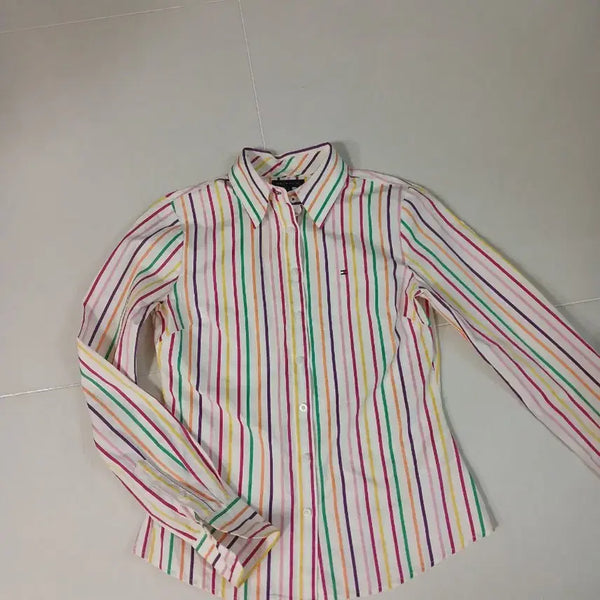 [BUNJANG] Tommy Hilfiger Women's Striped Shirt / 타미힐피거 스트라이프 셔츠 여성