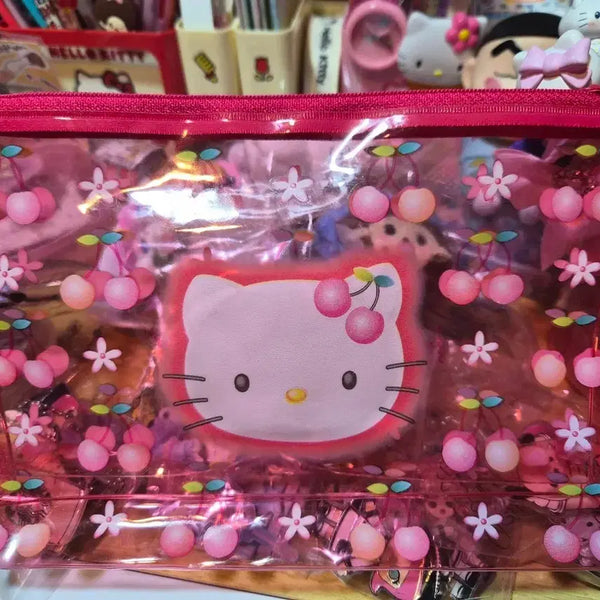 [BUNJANG] Classic Cherry Kitty PVC Pouch / 고전 체리키티 pvc 파우치
