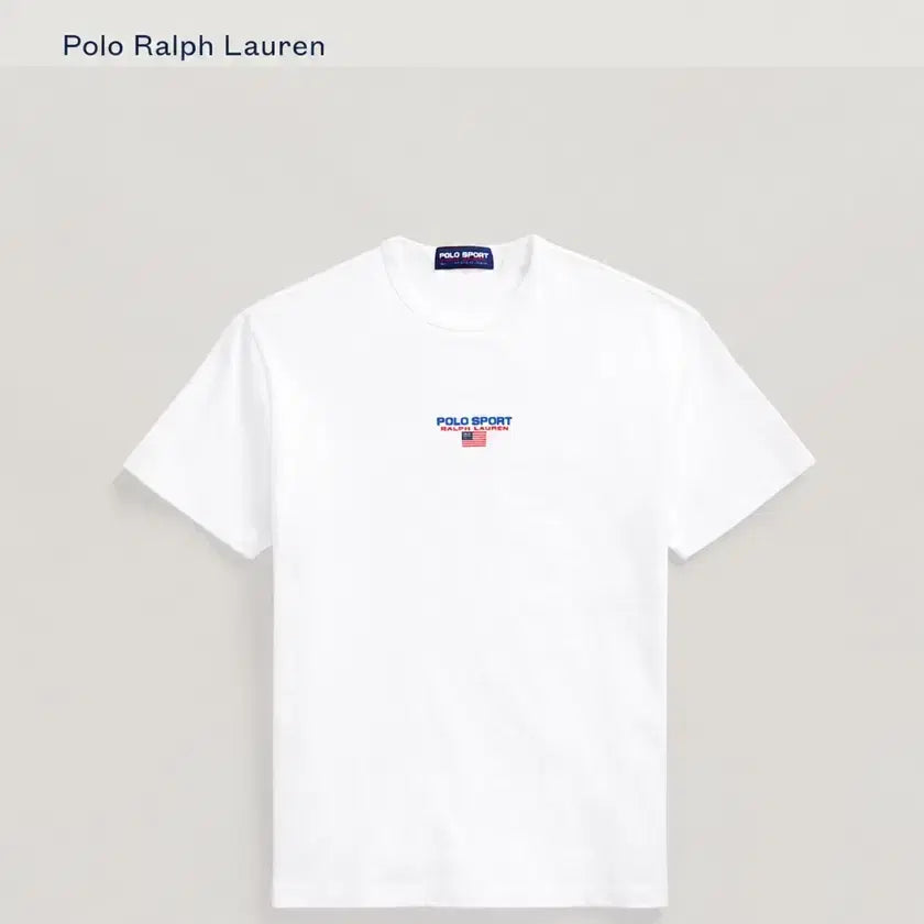 [BUNJANG] Polo Ralph Lauren Polo Sport Embroidered Logo T-Shirt White / 폴로 랄프로렌 폴로 스포츠 자수로고 티셔츠 화이트