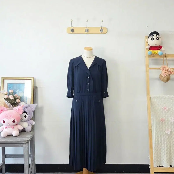 [BUNJANG] OLIVE DES OLIVE Navy Long Dress / 빈티지 만원샵 OLIVE DES OLIVE 네이비 롱 원피스