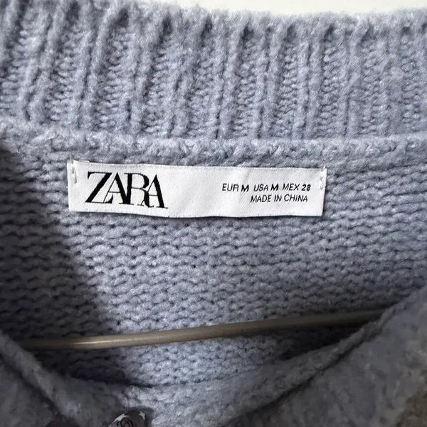 [BUNJANG] Zara Knit Sweater Light Grey M Size / 자라 니트 스웨터 연회색 M사이즈