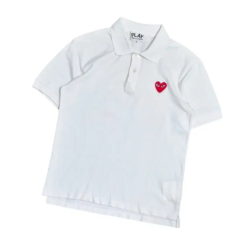 [BUNJANG] Comme des Garçons Play Patch Short Sleeve Polo Shirt / 꼼데가르송 와펜 반팔 카라티