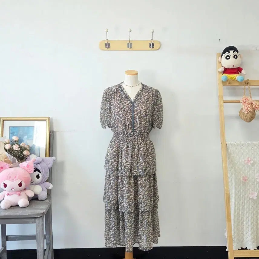 [BUNJANG] Thursday Island Flower Long Dress / 빈티지 만원샵 써스데이 아일랜드 플라워 롱 원피스