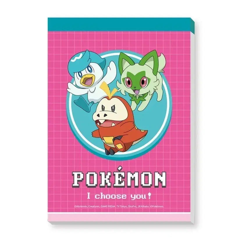 [BUNJANG] Pokemon Store Newtro Notepad Set (Rowlet & Fuecoco & Quaxly) - Sealed / 포켓몬 스토어 메모패드 뉴트로 (나오하&뜨아거&꾸왁스) 미개봉 새제품 판매