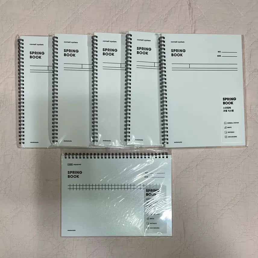 [BUNJANG] Motemote Cornell & Squared Spring Notebook Set / 모트모트 코넬 스프링 노트 / 스퀘어드 노트