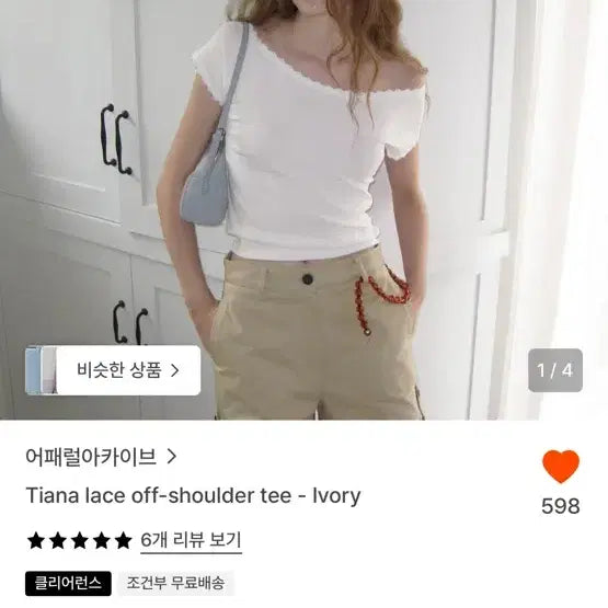 [BUNJANG] Apparel Archive Tiana Lace Off-Shoulder Tee / 새제품)어패럴아카이브 tiana lace off-shoulder tee