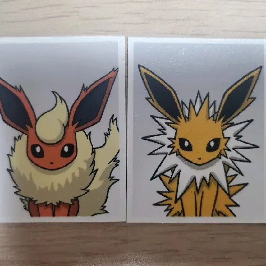 [BUNJANG] Pokemon Proof Photo Set - Booster & Jolteon / 포켓몬스터 포켓몬 증명사진 부스터 쥬피썬더 일괄