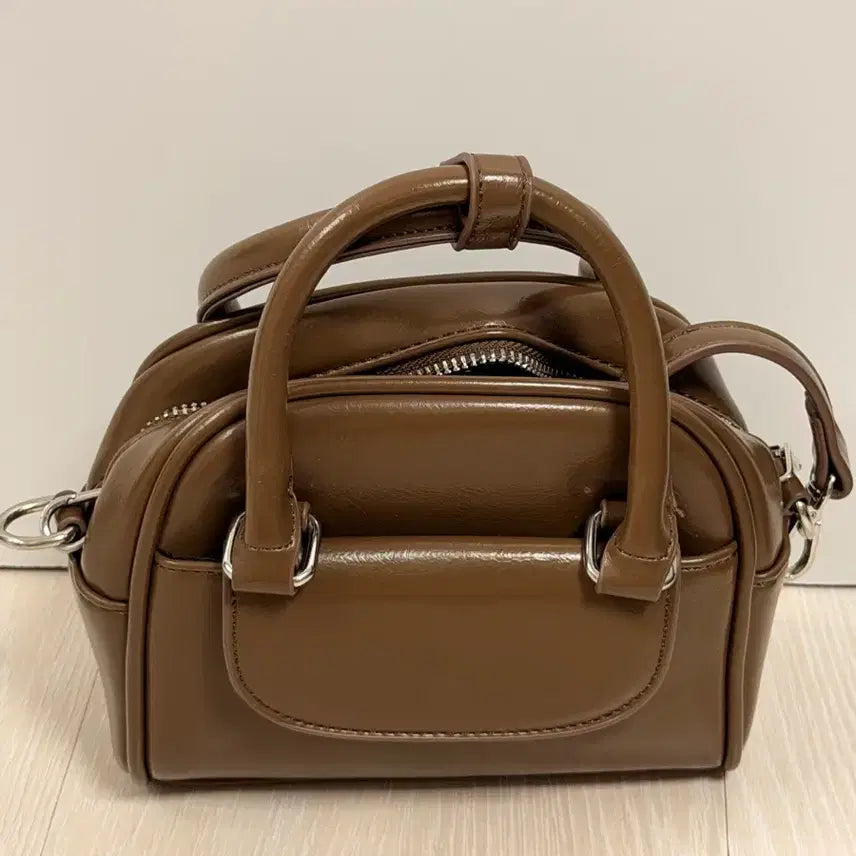 [BUNJANG] Brown Mini Boston Bag / 브라운 미니 보스턴백