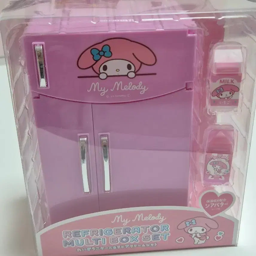 [BUNJANG] My Melody Lip Balm Refrigerator Multi Box Set / 마이멜로디 립밤 냉장고(사용 가능한 립밤)