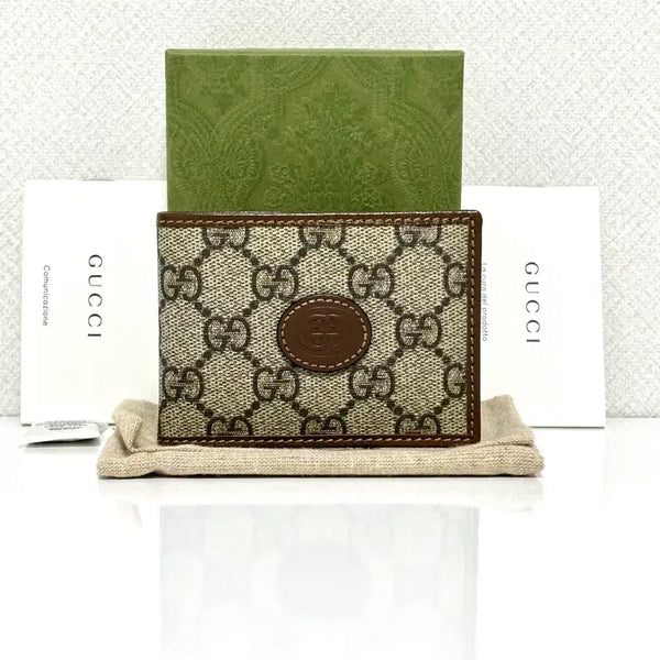 [BUNJANG] Gucci GG Interlocking Mini Wallet Brown / 구찌 GG 인터로킹 미니 반지갑