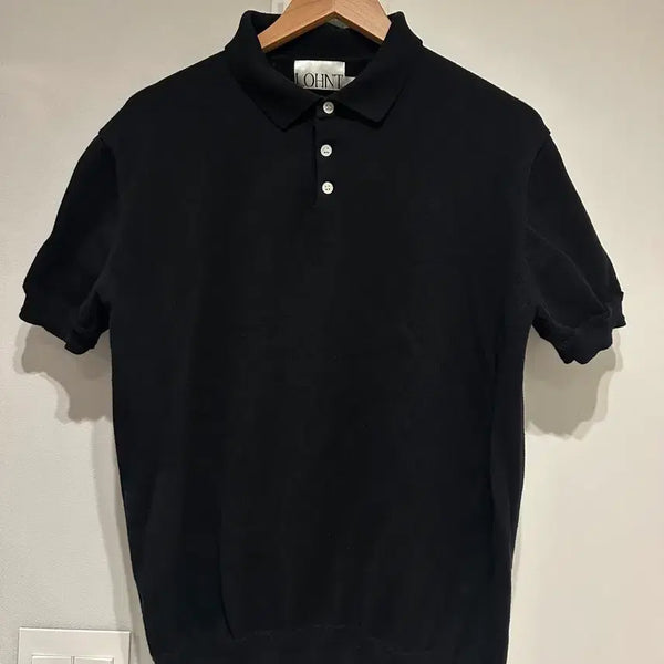 [BUNJANG] RONT Supima Cotton Polo T-Shirt Black L / 론트 수피마 코튼 카라 반팔티 블랙 L