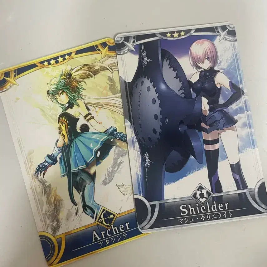 [BUNJANG] Fate/Grand Order Arcade Card - Mash Kyrielight & Atalanta Photocard / <오늘까지 급처> 페이트 그랜드 오더 아케이드 카드 포토카드 포카 마슈 아탈란테 페그오 fate 피규어 굿즈