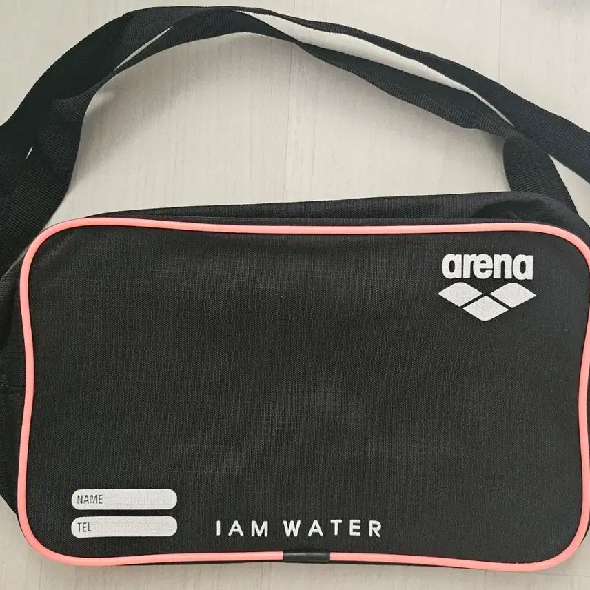 [BUNJANG] Arena Kids Line Swimming Bag - Black & Pink / 아레나 수영 가방 블랙 핑크 키즈라인