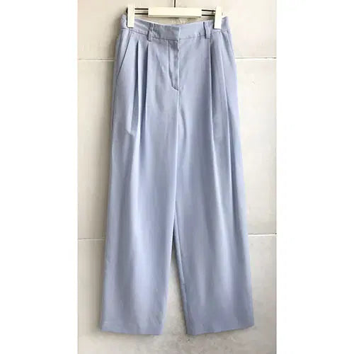 [BUNJANG] Summer Light Blue High-Quality Polyester Blend Wide-Leg Pants / 시스템 정품/2024-55/새거수준