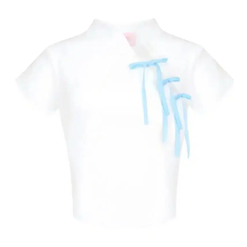 [BUNJANG] Rio Ti Sky Blue Qipao Subculture Jersey Balletcore / 노아상노 리오티 스카이블루 / 치파오 서브컬쳐 져지 씹덕티 발레코어