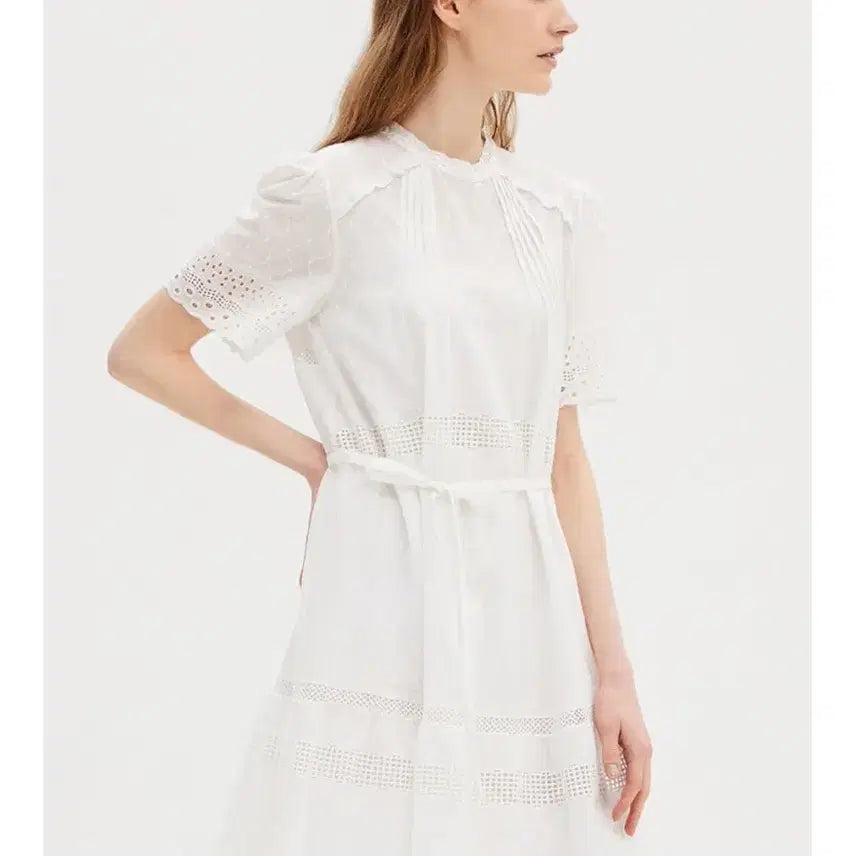 [BUNJANG] Club Monaco Eyelet Dress worn by Jung Ryeo Won / 정려원 클럽모나코 아일렛 원피스