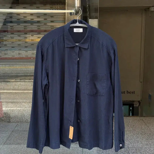 [BUNJANG] STUDIO TOMBOY Linen Open Collar Shirt / STUDIO TOMBOY 린넨 오픈카라 셔츠
