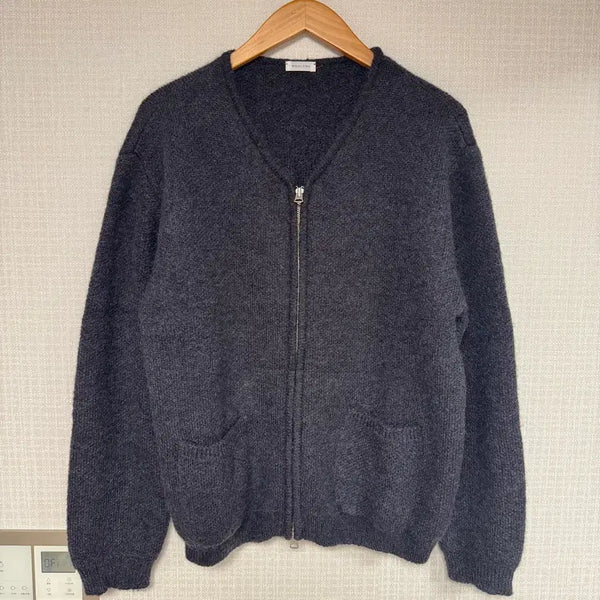 [BUNJANG] Woodby Kid Mohair Zip Cardigan Charcoal Navy / 우드비 kid mohair zip cardigan 차콜네이비