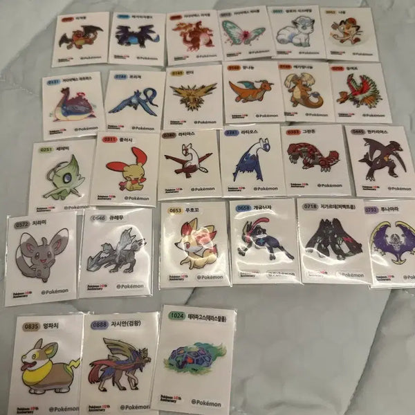 [BUNJANG] Pokemon 30th Anniversary Artwork Logo Stickers / 포켓몬 띠부씰 판매 30주년 아트웍 로고 판매