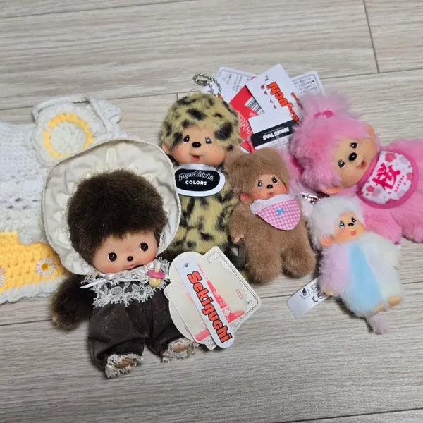 [BUNJANG] Monchhichi Leopard BearCHCl Tie-Dye Sakura BabyCHCl Lacy (Yutak) / 몬치치 호피 베어치치 타이다이 사쿠라 베비치치 레이시 (유택)