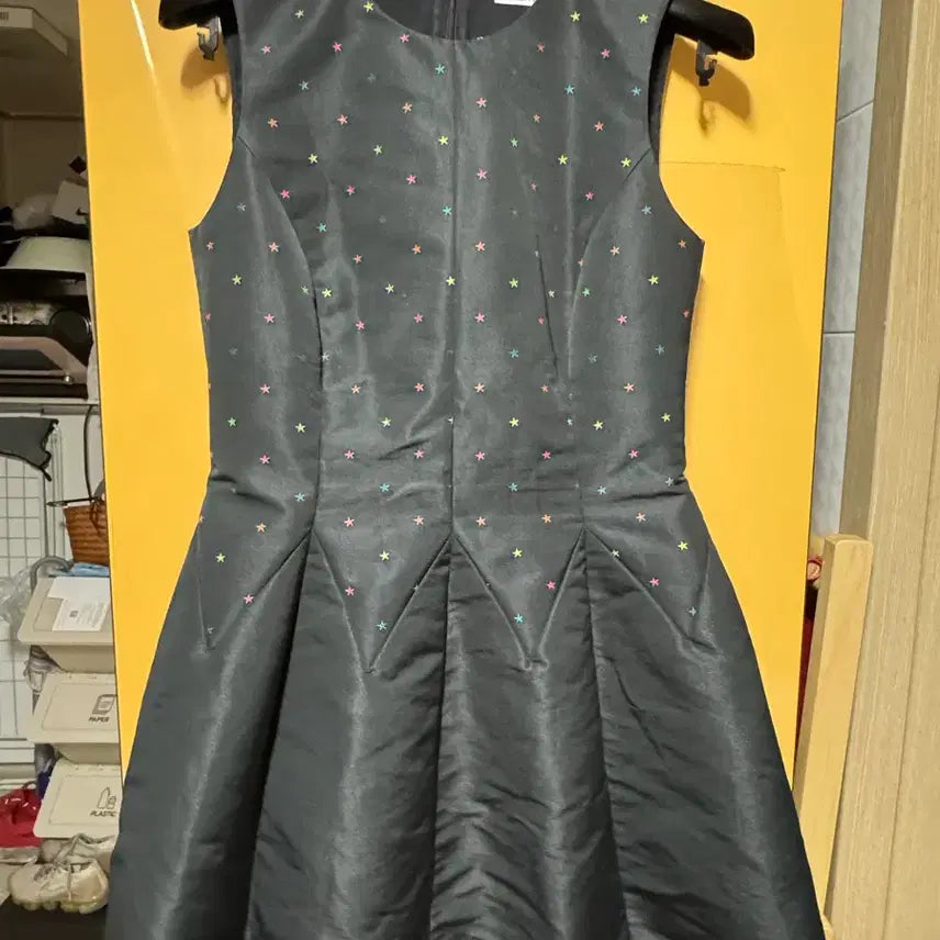 [BUNJANG] Valentino Black Star Pattern Midi Dress / 발렌티노 원피스