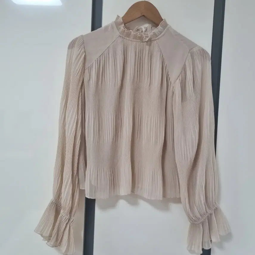 [BUNJANG] Zara Chiffon Blouse Beige / 자라 쉬폰 블라우스 베이지색