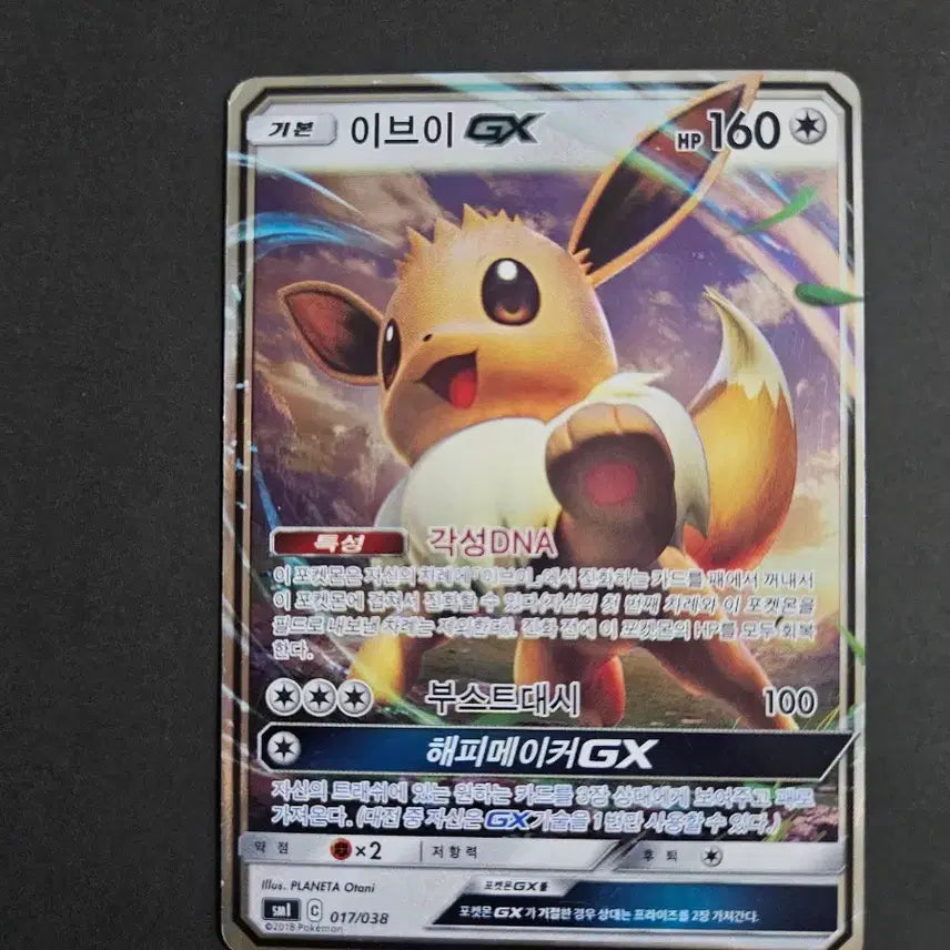 [BUNJANG] 2018 Pokemon TCG Sun & Moon Eevee GX Card / 2018년 고전 썬문시리즈.포켓몬카드 이브이 GX