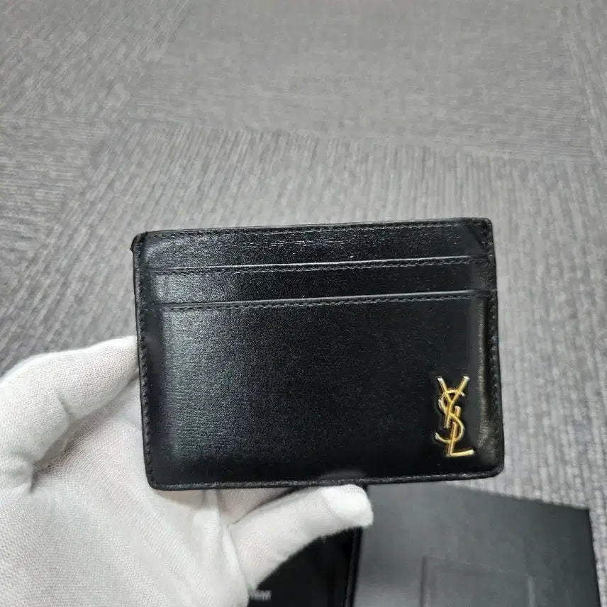 [BUNJANG] Saint Laurent Mini Logo Card Holder Black / [특가][정품] 입생로랑 미니로고 카드지갑