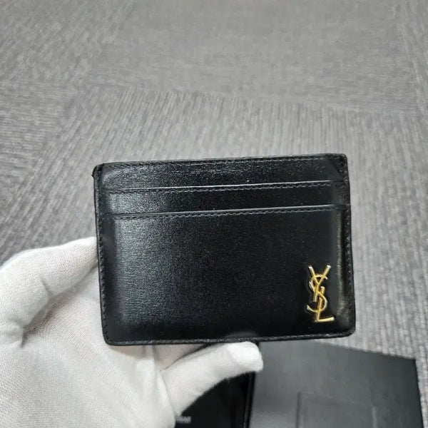 [BUNJANG] Saint Laurent Mini Logo Card Holder Black / [특가][정품] 입생로랑 미니로고 카드지갑