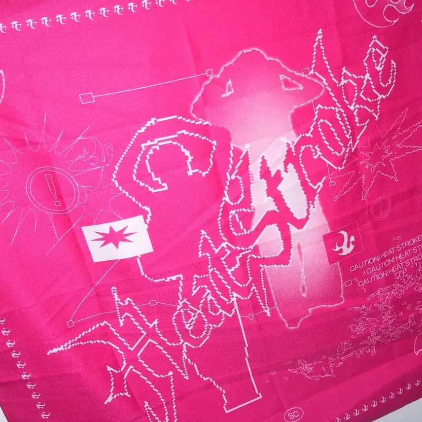 [BUNJANG] Hot Pink Bandana Scarf for Festivals / 새상품) 페스티벌에서 하기 좋은 반다나 스카프