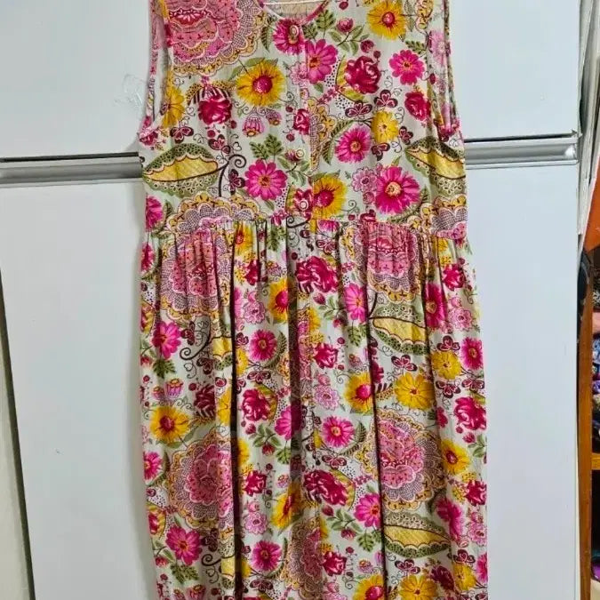 [BUNJANG] Rayon Sleeveless Maxi Dress - Size 66 / 인견 민소매 원피스 66