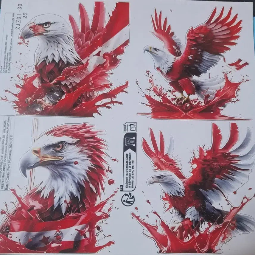 [BUNJANG] Eagle Sticker Set (4 Designs, 2 Sheets) / 독수리 스티커 4종 세트(2매)