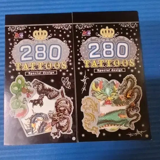 [BUNJANG] Dragon Design Tattoo Sticker Set (2 Types) / 280 타투 스티커 2종 (용 디자인)