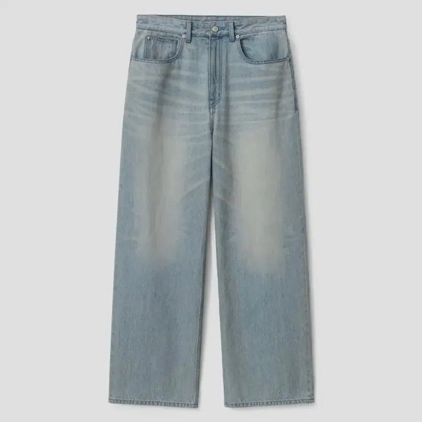 [BUNJANG] Bellier True Wide Denim Pants Light Indigo W30 L32 / 벨리에 트루 와이드 데님 팬츠 라이트 인디고 W30 L32