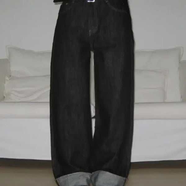 [BUNJANG] Raw Denim Pants (Navy, L) / 생지 데님 팬츠
