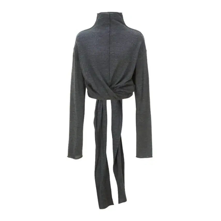 [BUNJANG] Le17septembre Waist Wrap Knit Top Charcoal / Le17septembre 르917 웨이스트 랩 니트 탑 waist wrap knit top