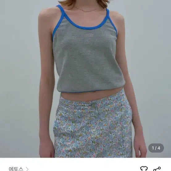 [BUNJANG] ETHOS Crop Logo Sleeveless Top / 택뗀새상품) 에토스 ETHOS CROP LOGO SLEEVELESS