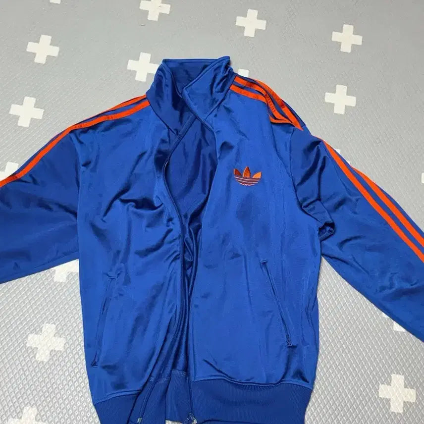 [BUNJANG] Adidas Firebird Track Top - Blue/Orange / 아디다스 파이어버드